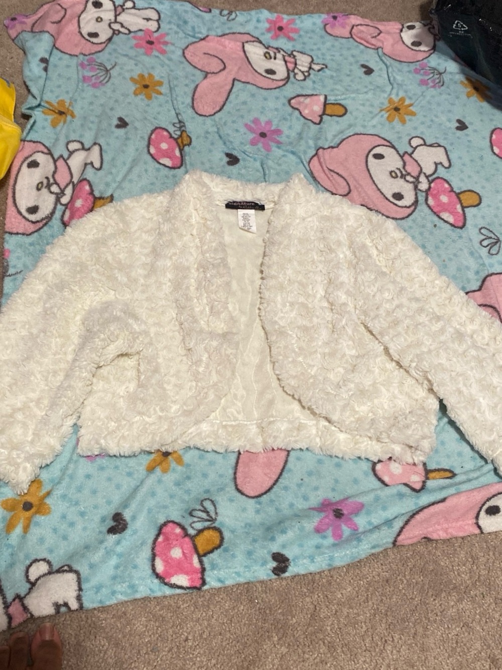 Robbie Bee Ivory Faux-Fur Bolero Shrug